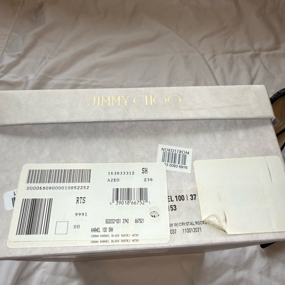 Jimmy Choo Black Glitter Heels - Picture 2 of 7